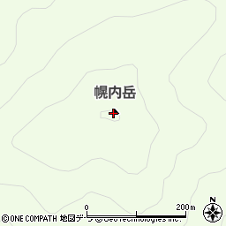 幌内岳周辺の地図