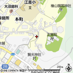 北海道檜山郡江差町本町周辺の地図