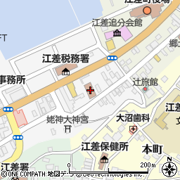 江差郵便局周辺の地図