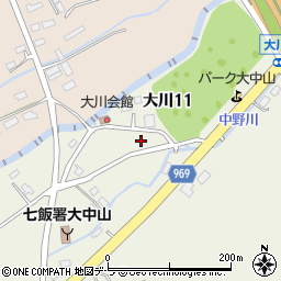 北海道亀田郡七飯町大川11丁目周辺の地図