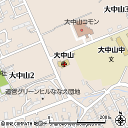 七飯町役場保育所　大中山保育所周辺の地図