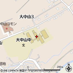 七飯町立大中山中学校周辺の地図