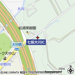北海道亀田郡七飯町大川355周辺の地図