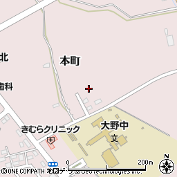 北海道北斗市本町周辺の地図