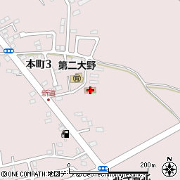 新道町内会会館周辺の地図
