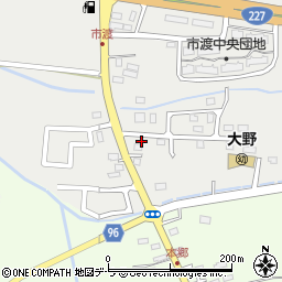 北海道北斗市市渡493-1周辺の地図