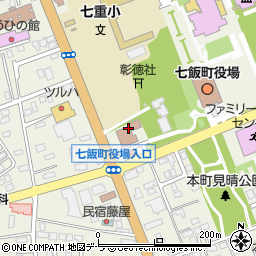 七飯郵便局周辺の地図