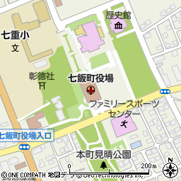 七飯町役場　土木課周辺の地図