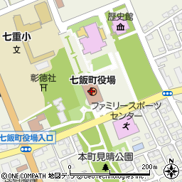 七飯町役場周辺の地図