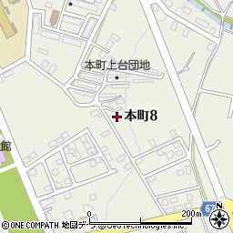 北海道亀田郡七飯町本町8丁目周辺の地図