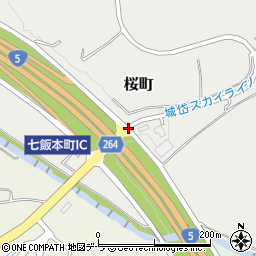 七飯本町ＩＣ周辺の地図