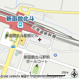 新函館北斗駅前市営立体周辺の地図