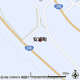北海道函館市安浦町周辺の地図