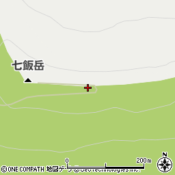 七飯岳周辺の地図