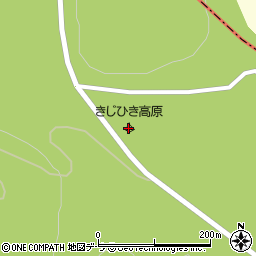 きじひき高原キャンプ場周辺の地図