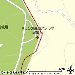 北斗市役所総合分庁舎　きじひき高原キャンプ場周辺の地図