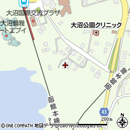 北海道亀田郡七飯町大沼町268周辺の地図