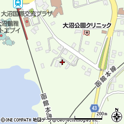 北海道亀田郡七飯町大沼町268-2周辺の地図