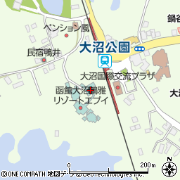函館大沼鶴雅リゾートエプイ駐車場周辺の地図