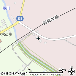 北海道亀田郡七飯町上軍川160-2周辺の地図