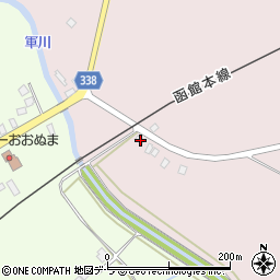 北海道亀田郡七飯町上軍川160-3周辺の地図