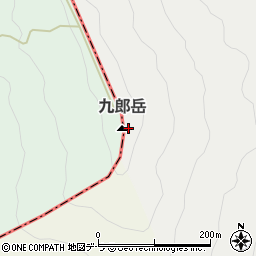 九郎岳周辺の地図