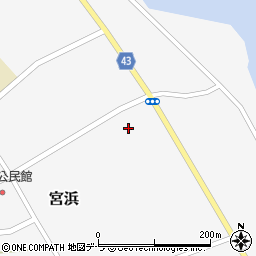 鹿部町役場　民生課周辺の地図