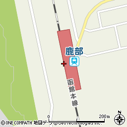 鹿部駅周辺の地図