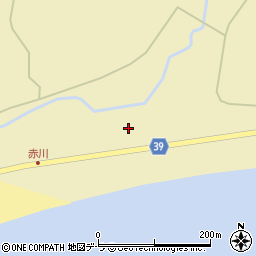 奥尻島線周辺の地図