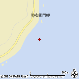弥右衛門岬周辺の地図