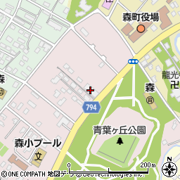 北海道新聞社森支局周辺の地図