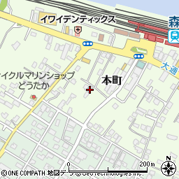 北海道茅部郡森町本町176-5周辺の地図