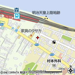 北海道茅部郡森町本町3周辺の地図