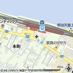 北海道茅部郡森町本町31-2周辺の地図