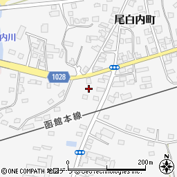 北海道茅部郡森町尾白内町285周辺の地図