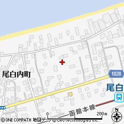 北海道茅部郡森町尾白内町周辺の地図