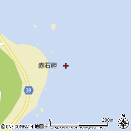 赤石岬周辺の地図