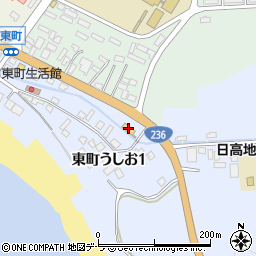 セブンイレブン浦河東町店周辺の地図