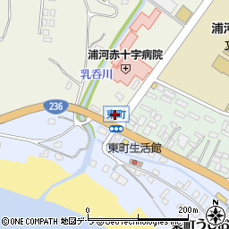 浦河東町簡易郵便局周辺の地図