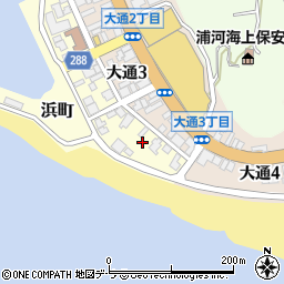 北海道浦河郡浦河町浜町26-3周辺の地図