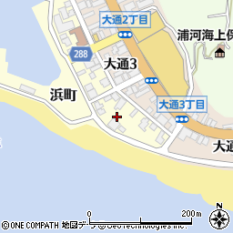 北海道浦河郡浦河町浜町27-7周辺の地図