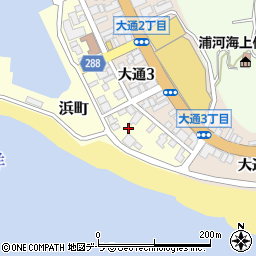 北海道浦河郡浦河町浜町27-8周辺の地図