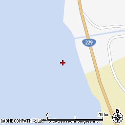 ヨリキ岬周辺の地図