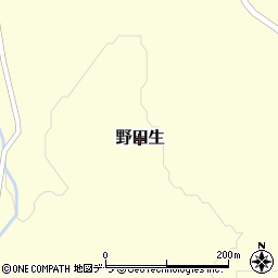 北海道八雲町（二海郡）野田生周辺の地図