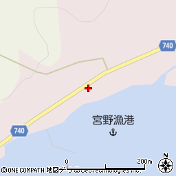 北海道久遠郡せたな町大成区宮野257周辺の地図