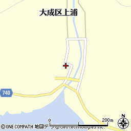 北海道久遠郡せたな町大成区上浦219周辺の地図