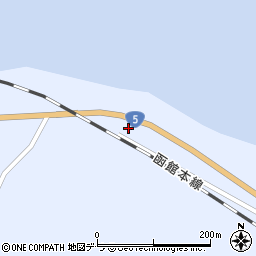 北海道二海郡八雲町浜松68周辺の地図