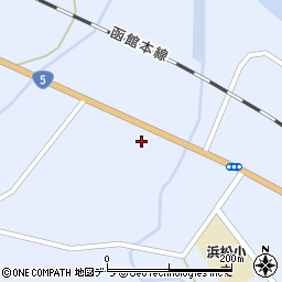 北海道二海郡八雲町浜松201周辺の地図