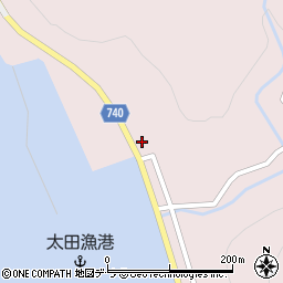 北海道久遠郡せたな町大成区太田108周辺の地図