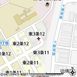 北海道広尾町（広尾郡）東３条周辺の地図